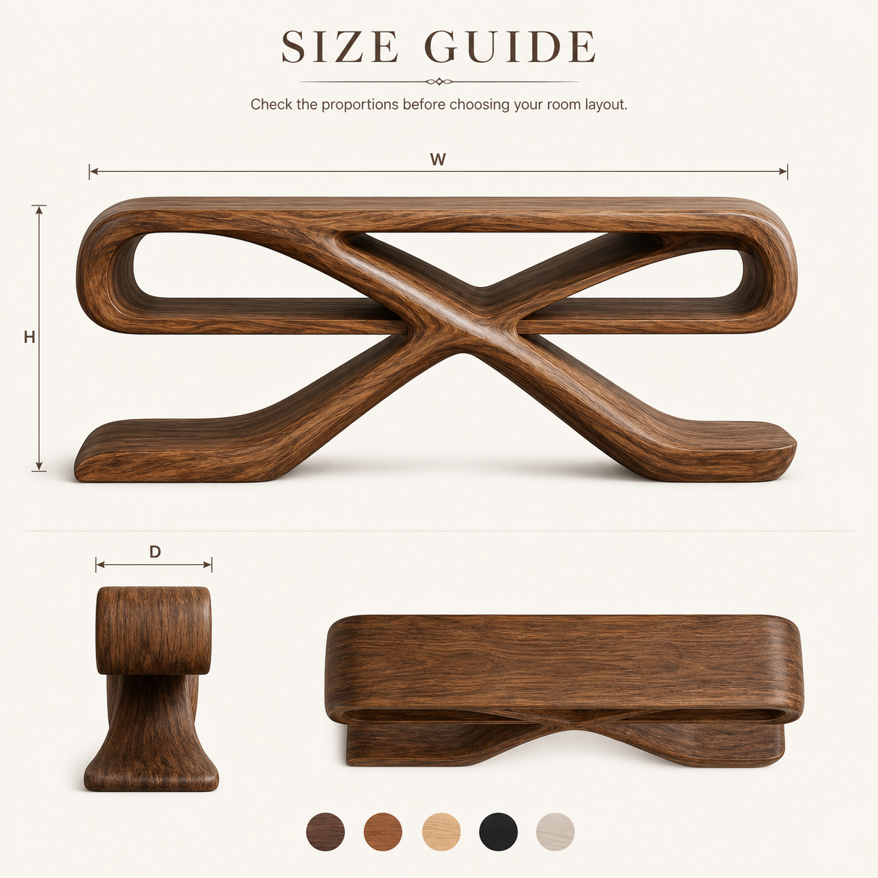Vale Sculptural Entry Console Table - Design 628 - product image 08