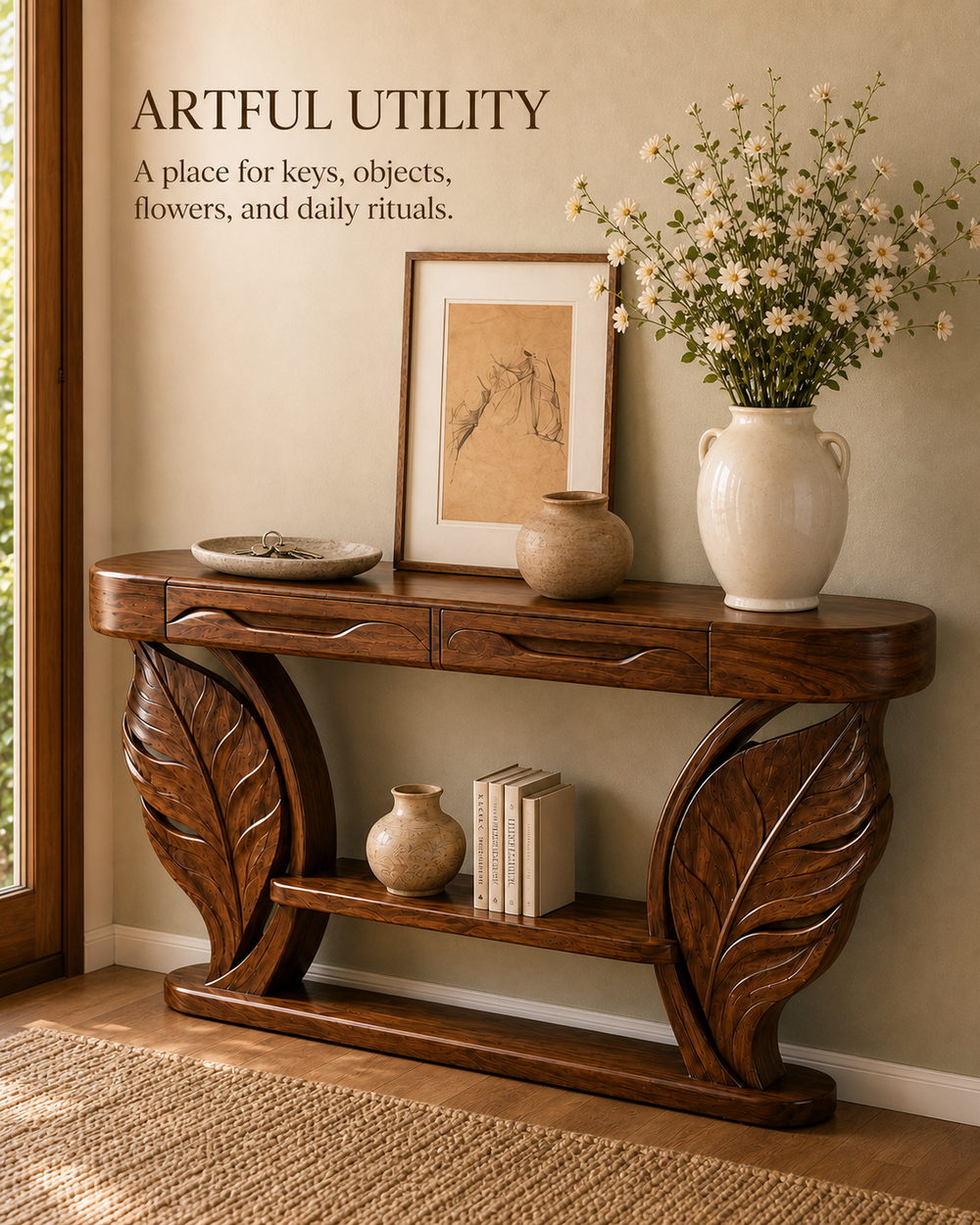 Alden Curved Wood Console Table - Design 631 - product image 07