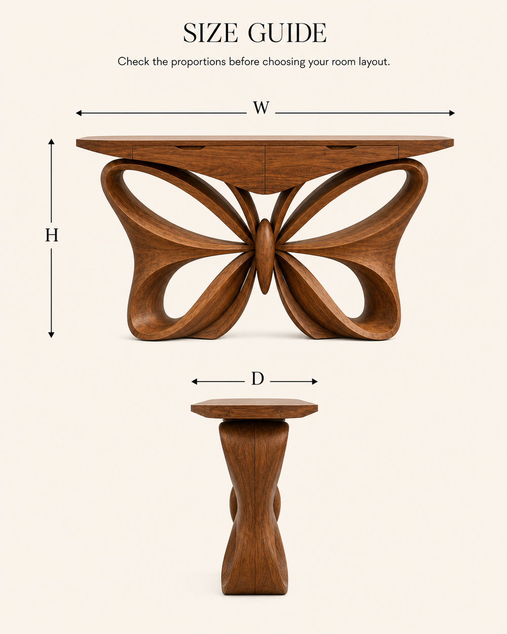 Kaia Sculptural Console Table - Design 633 - product image 08