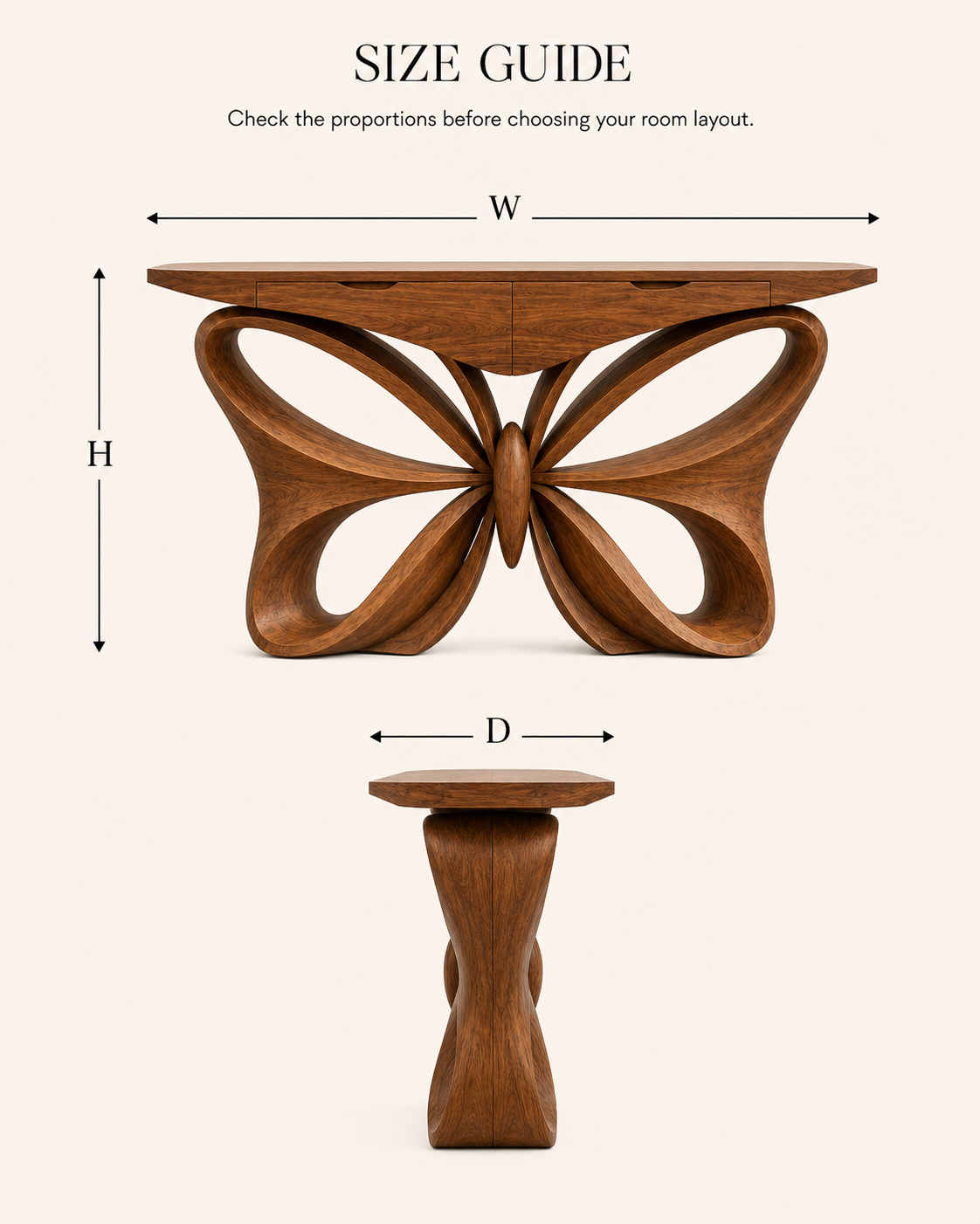 Kaia Sculptural Console Table - Design 633 - product image 08
