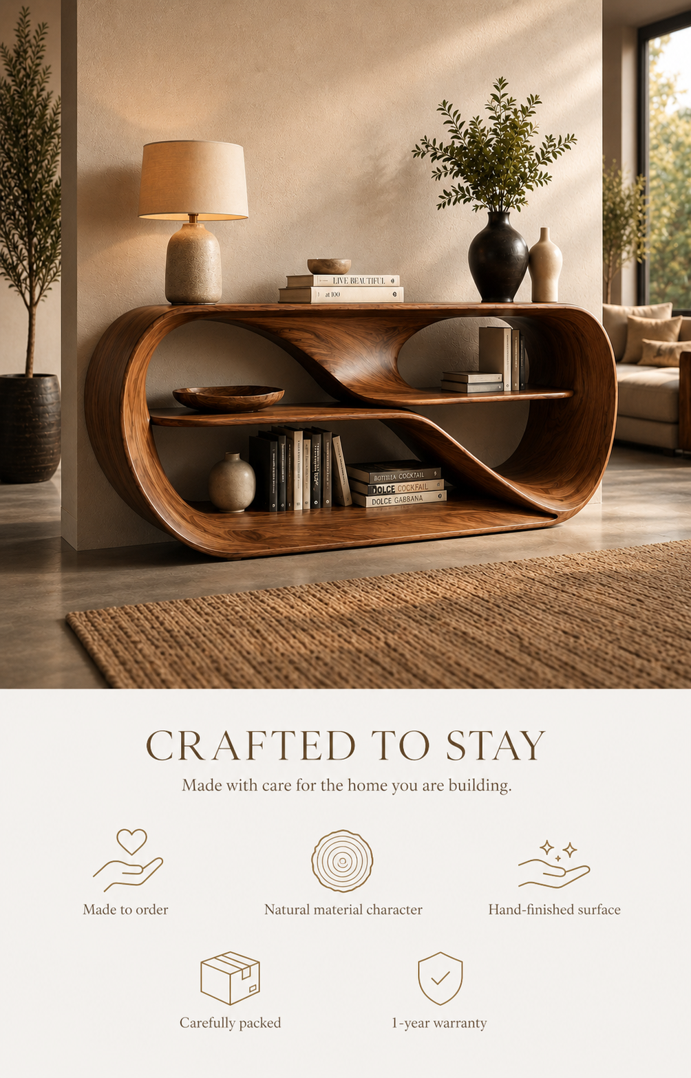 Remy Organic Entry Console Table - Design 634 - product image 09