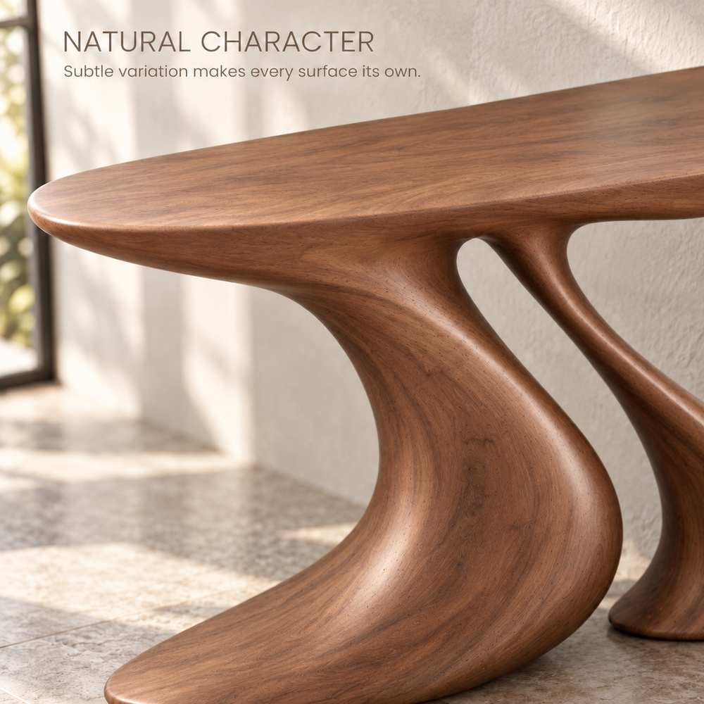 Arden Sculptural Solid Wood Console Table - Design 636 - product detail 4