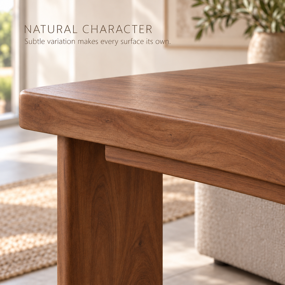 Rowan Sculptural Solid Wood Console Table - Design 638 - product detail 4