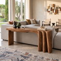 Rowan Sculptural Solid Wood Console Table - Design 638 - original main view