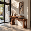 Veyra Sculptural Solid Wood Console Table - Design 640 - original main view