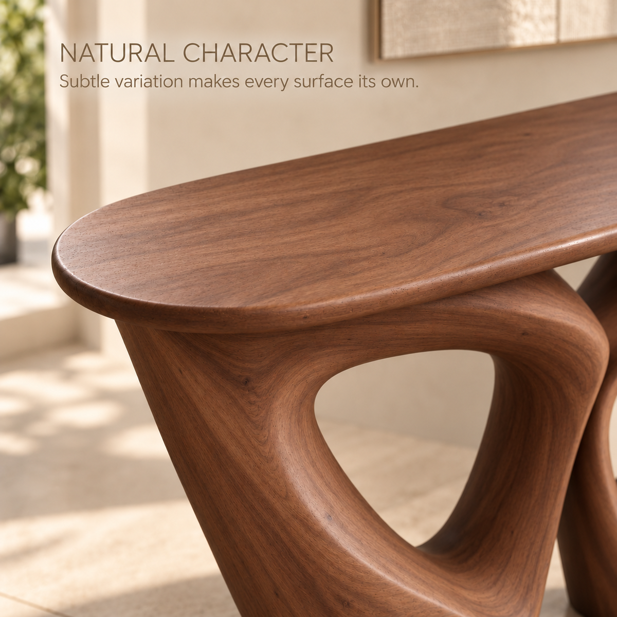 Orin Sculptural Solid Wood Console Table - Design 645 - product detail 4