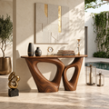 Orin Sculptural Solid Wood Console Table - Design 645 - original main view