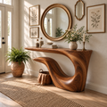 Selene Sculptural Solid Wood Console Table - Design 646 - original main view