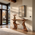 Darian Sculptural Solid Wood Console Table - Design 647 - original main view
