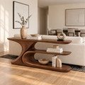 Kaia Sculptural Solid Wood Console Table - Design 655 - original main view