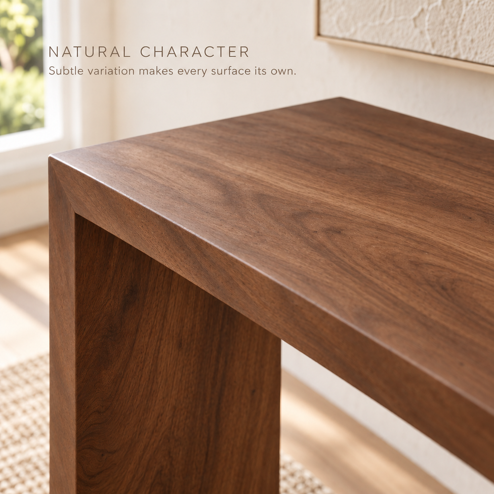 Remy Sculptural Solid Wood Console Table - Design 656 - product detail 4