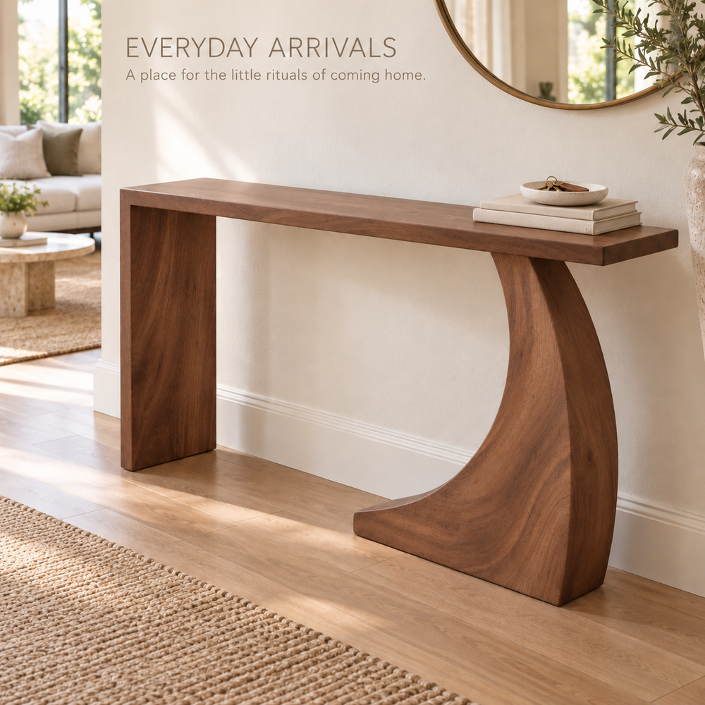 Remy Sculptural Solid Wood Console Table - Design 656 - product detail 6
