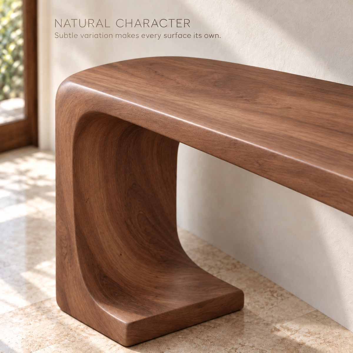 Lorien Sculptural Solid Wood Console Table - Design 661 - product detail 4