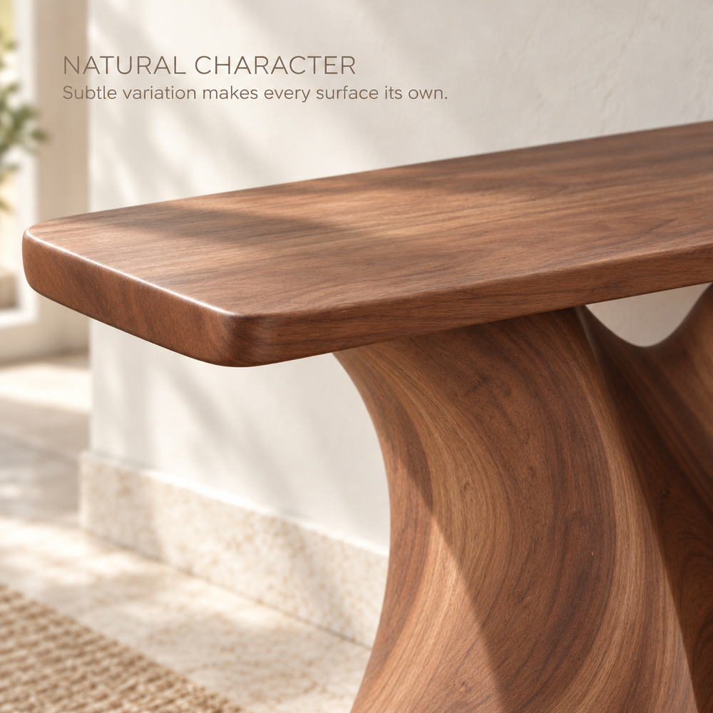 Theron Sculptural Solid Wood Console Table - Design 670 - product detail 4