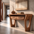Dorian Sculptural Solid Wood Console Table - Design 674 - original main view