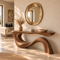 Orla Sculptural Solid Wood Console Table - Design 678 - original main view