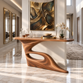 Marlowe Sculptural Solid Wood Console Table - Design 682 - original main view