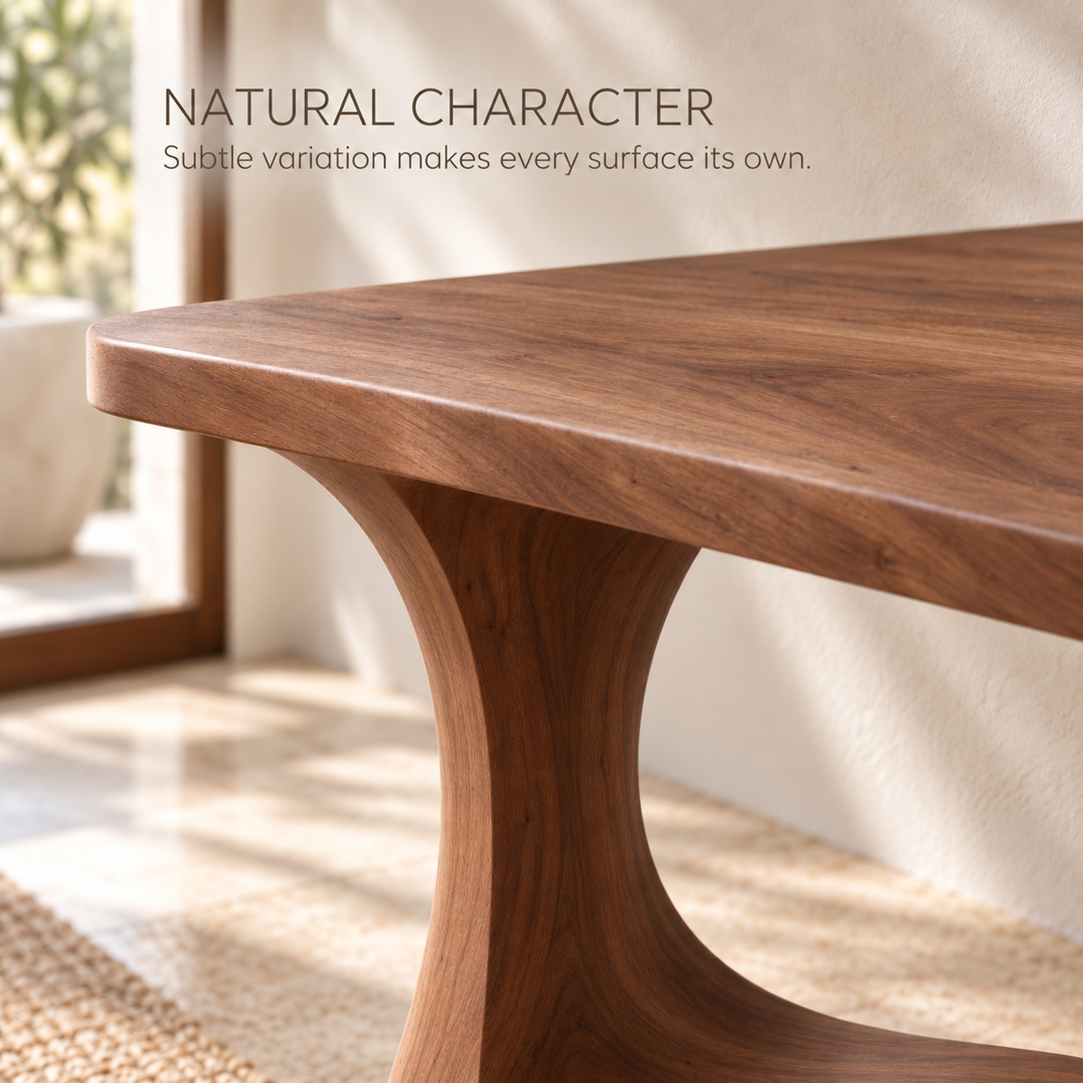 Tova Sculptural Solid Wood Console Table - Design 684 - product detail 4