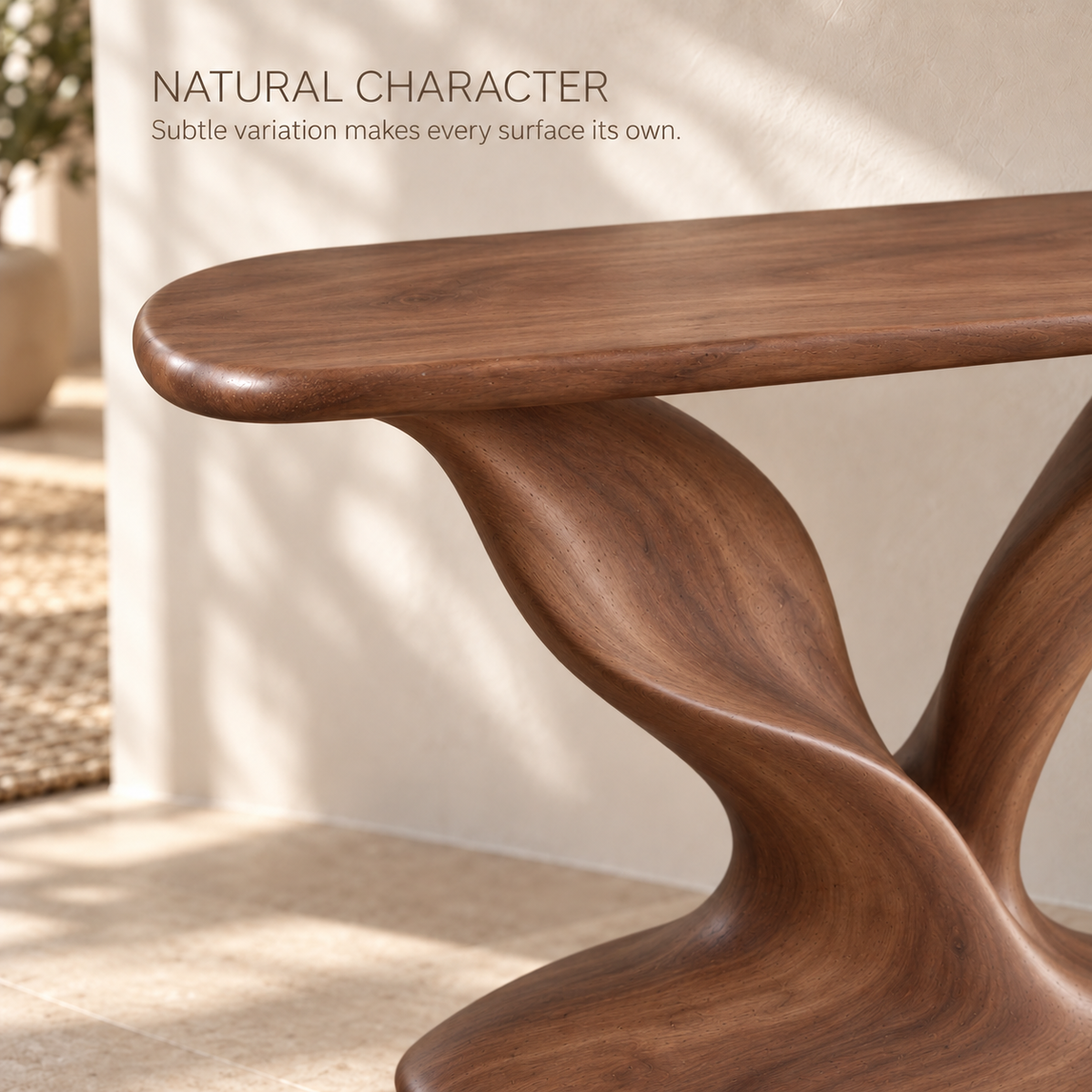 Sylvie Sculptural Solid Wood Console Table - Design 686 - product detail 4