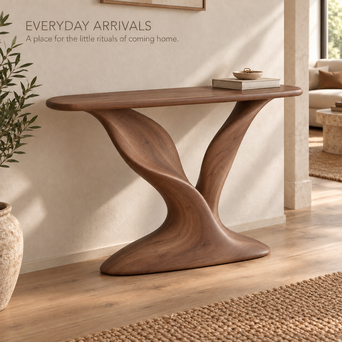 Sylvie Sculptural Solid Wood Console Table - Design 686 - product detail 6