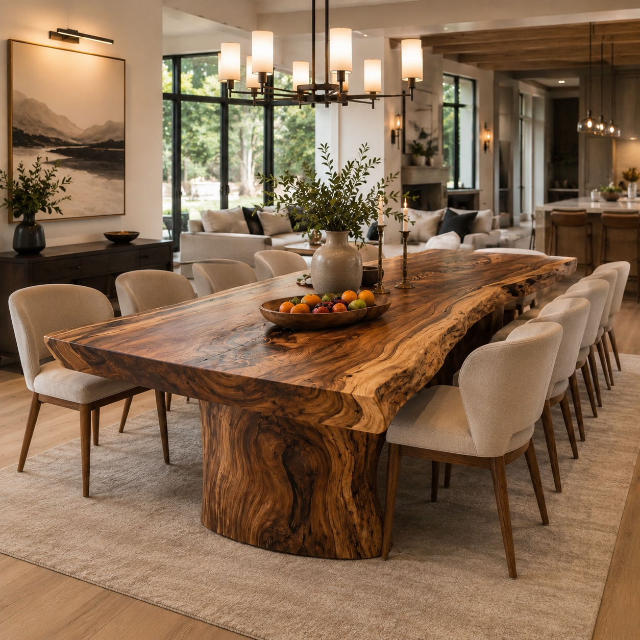 Mesa Warm Wood Dining Table - Design 007 - product image 04