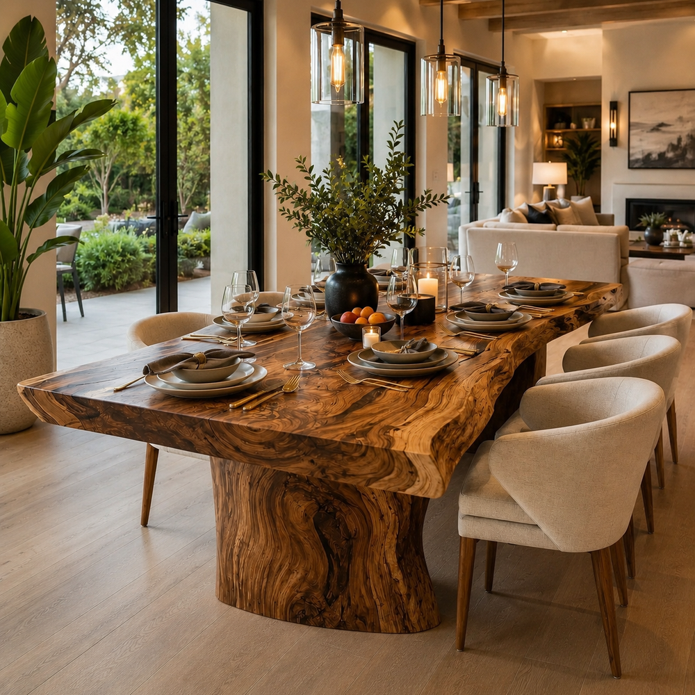 Mesa Warm Wood Dining Table - Design 007 - product image 07