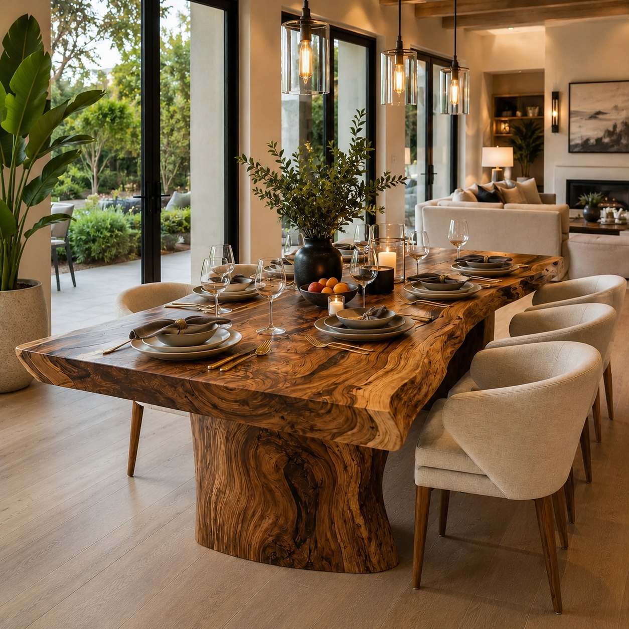 Mesa Warm Wood Dining Table - Design 007 - product image 07