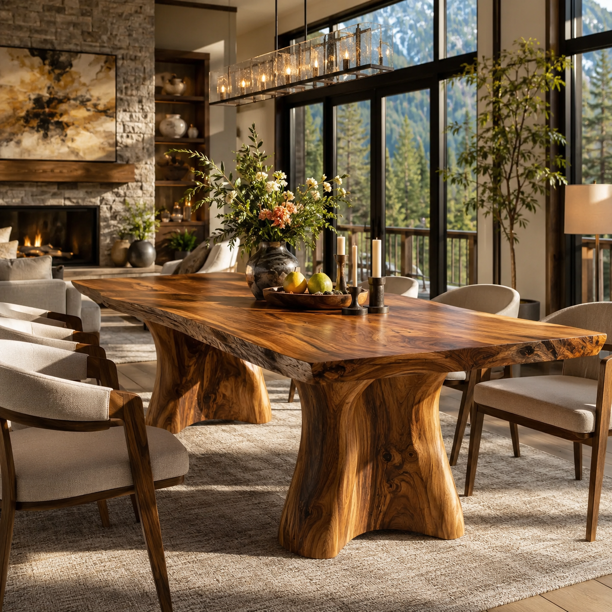 Atlas Organic Dining Table - Design 010 - main view