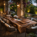 Juniper Solid Wood Dining Table - Design 011 - main view