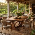 Mesa Warm Wood Dining Table - Design 015 - main view