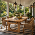 Juniper Solid Wood Dining Table - Design 019 - main view
