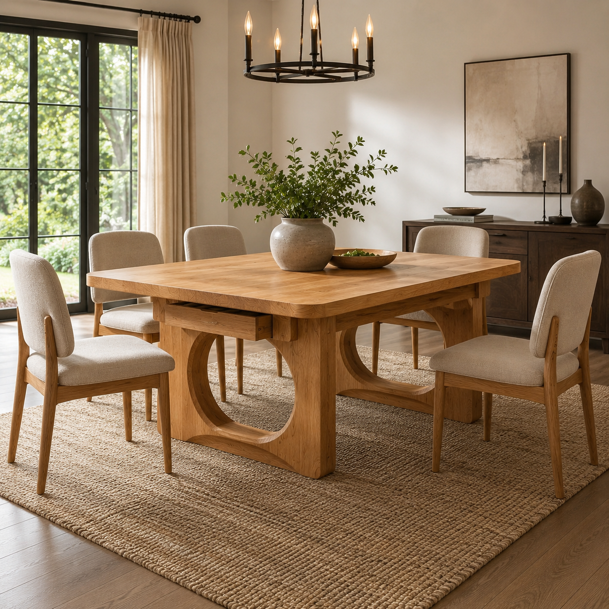 Juniper Solid Wood Dining Table - Design 019 - product image 03