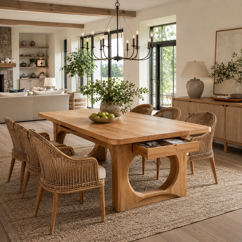 Juniper Solid Wood Dining Table - Design 019 - product image 04