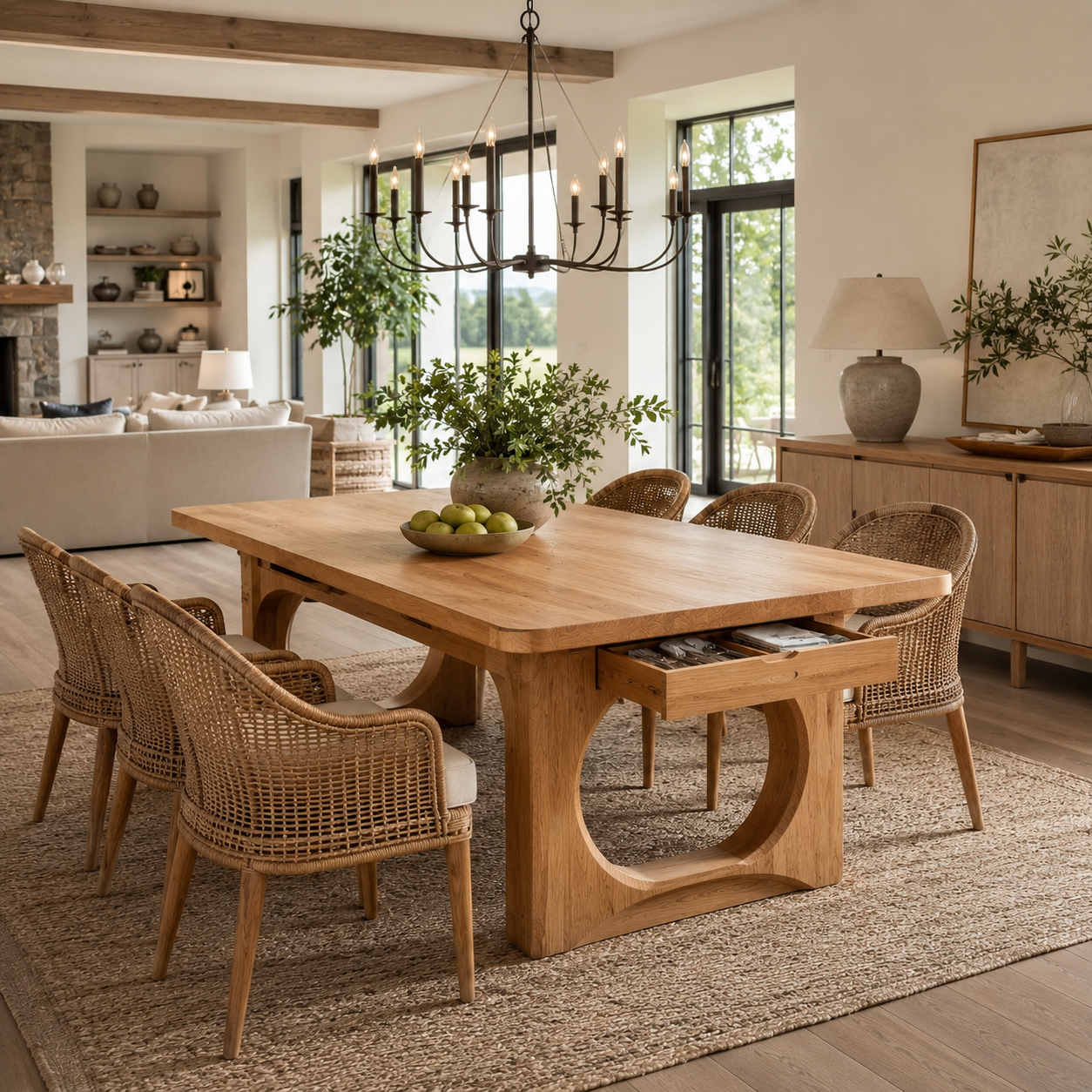 Juniper Solid Wood Dining Table - Design 019 - product image 04