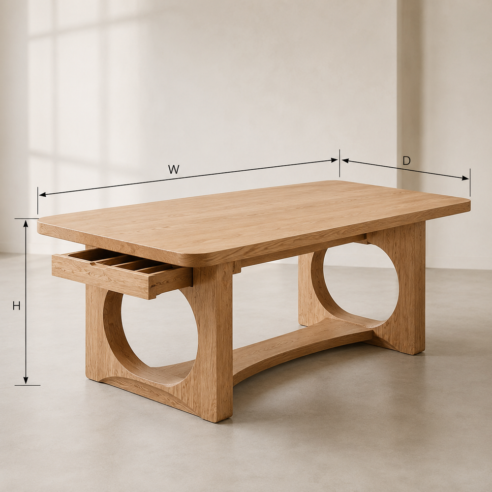 Juniper Solid Wood Dining Table - Design 019 - product image 08