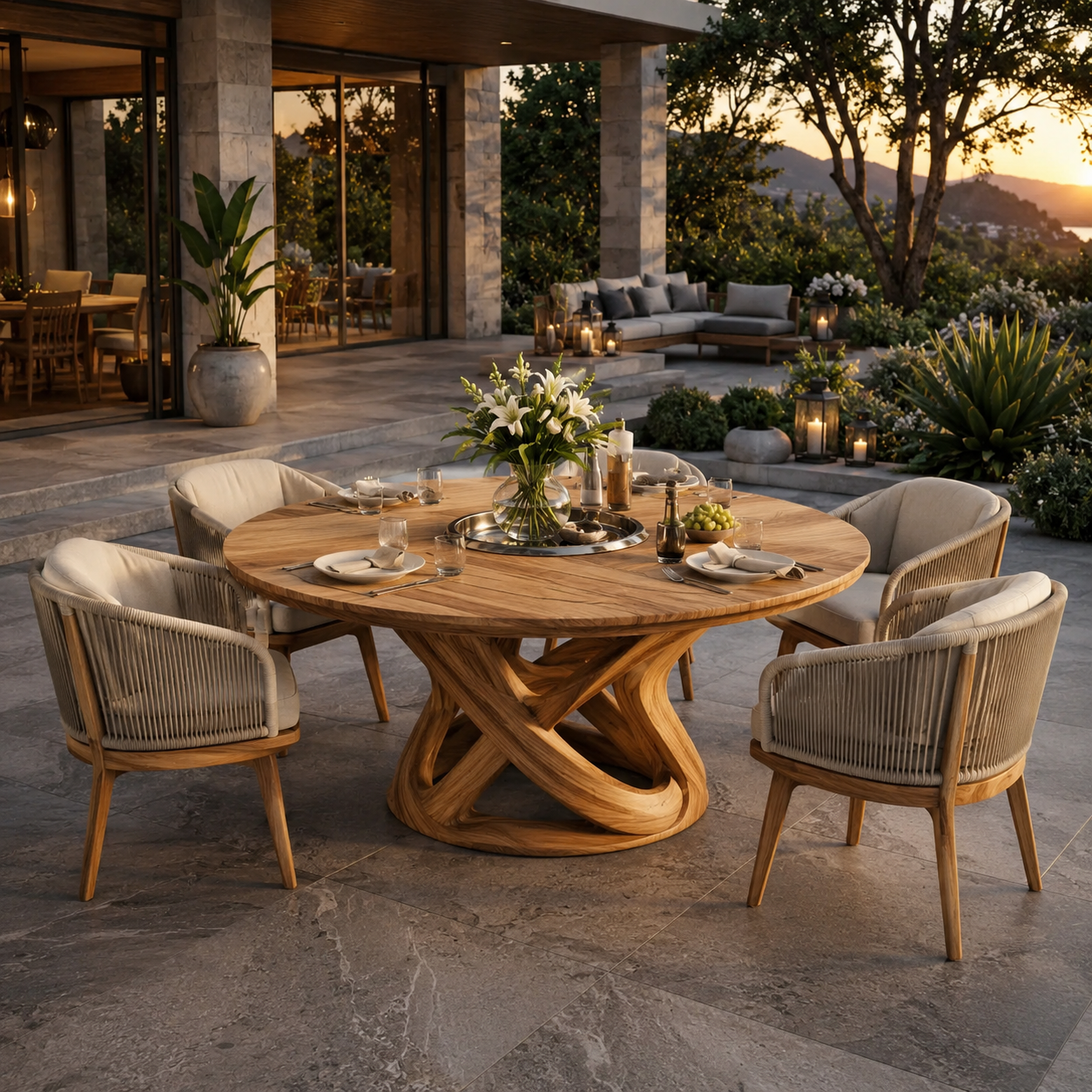 Harvest Sculptural Dining Table - Design 021 - main view