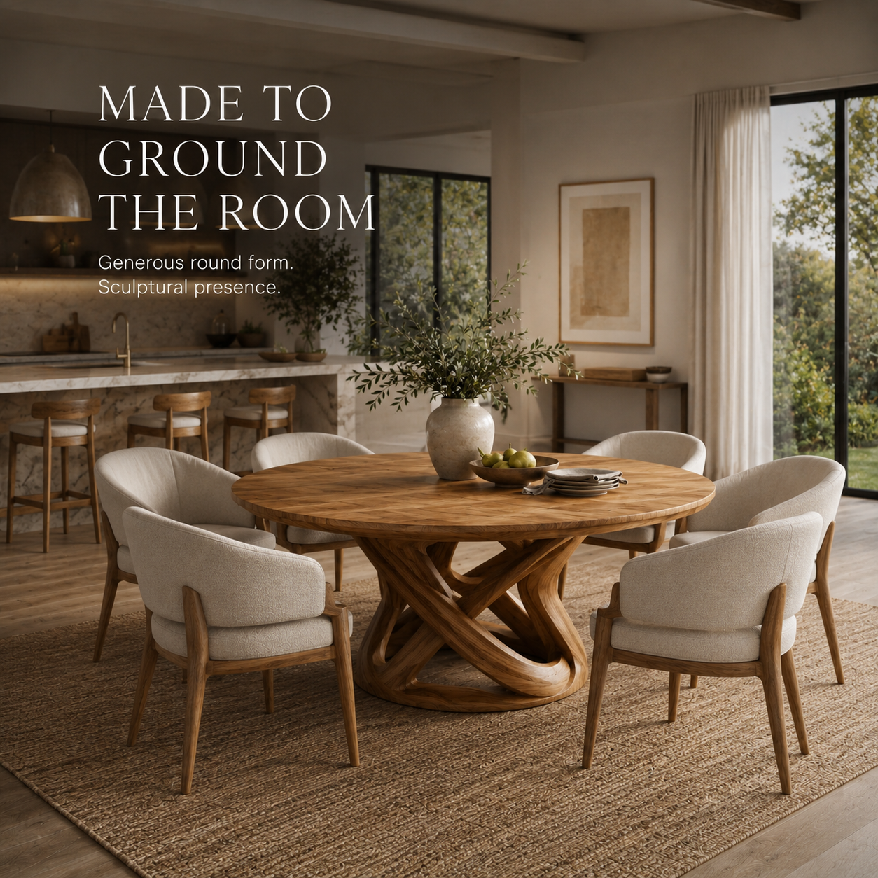 Harvest Sculptural Dining Table - Design 021 - product image 04