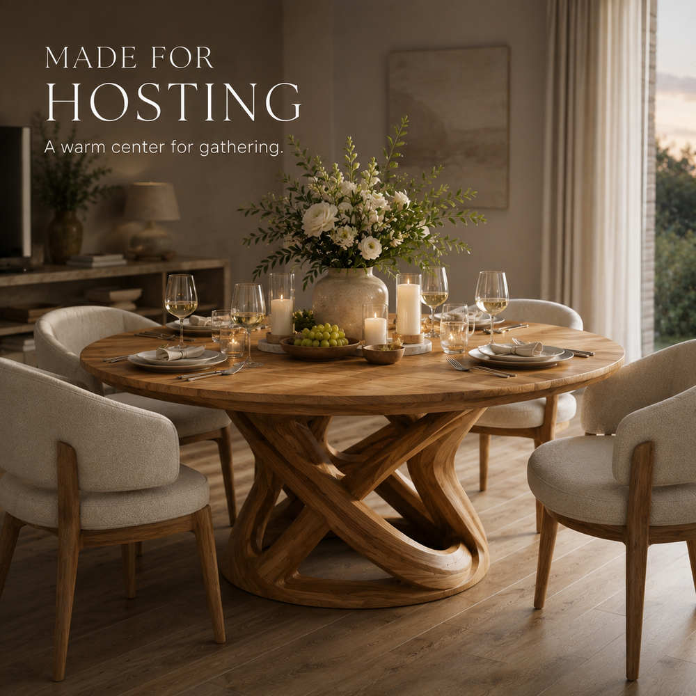 Harvest Sculptural Dining Table - Design 021 - product image 07