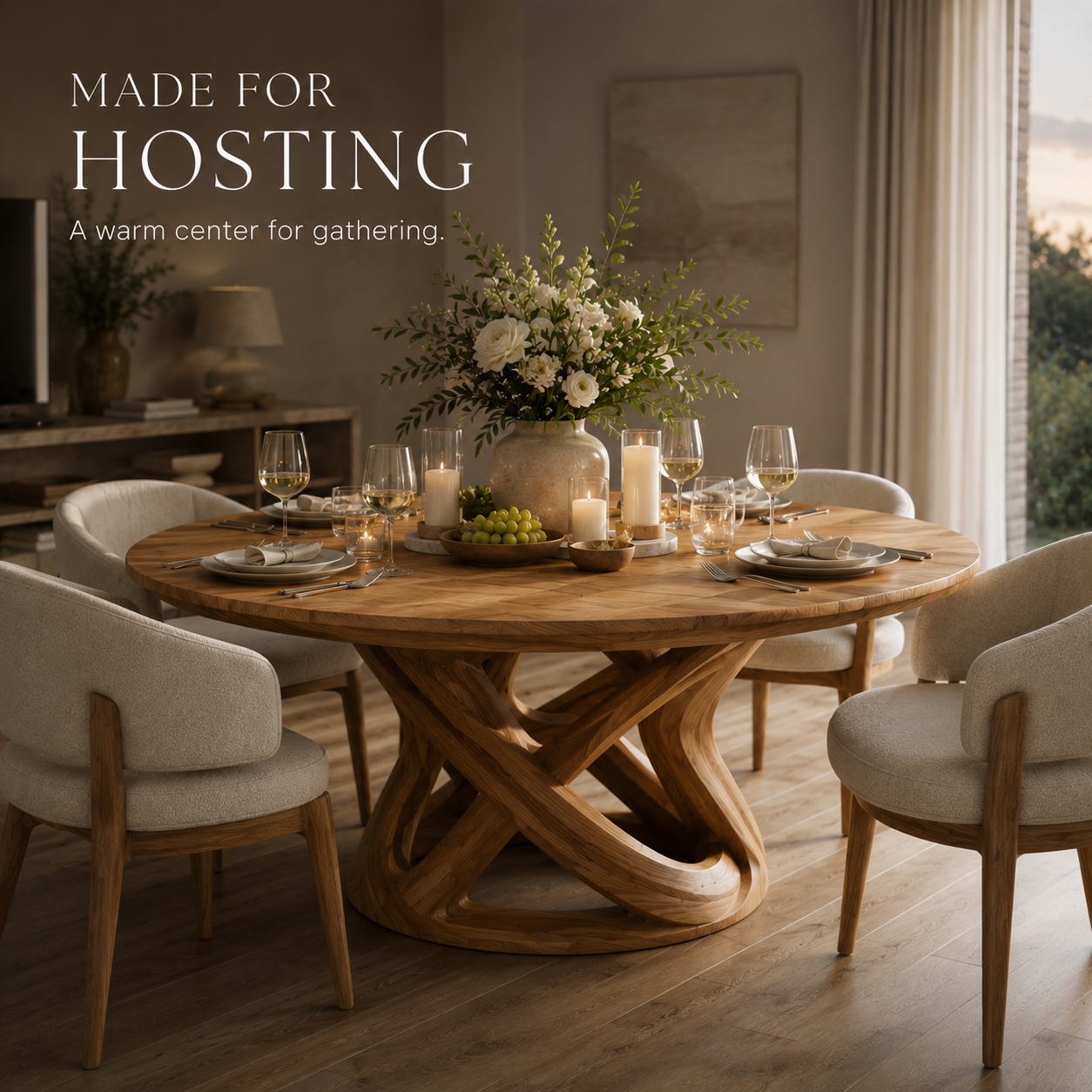 Harvest Sculptural Dining Table - Design 021 - product image 07
