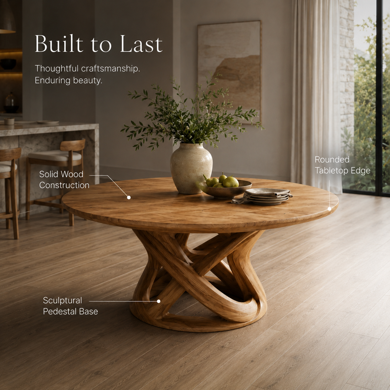 Harvest Sculptural Dining Table - Design 021 - product image 09
