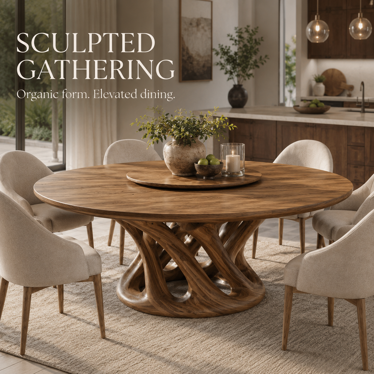 Atlas Organic Dining Table - Design 022 - product image 02