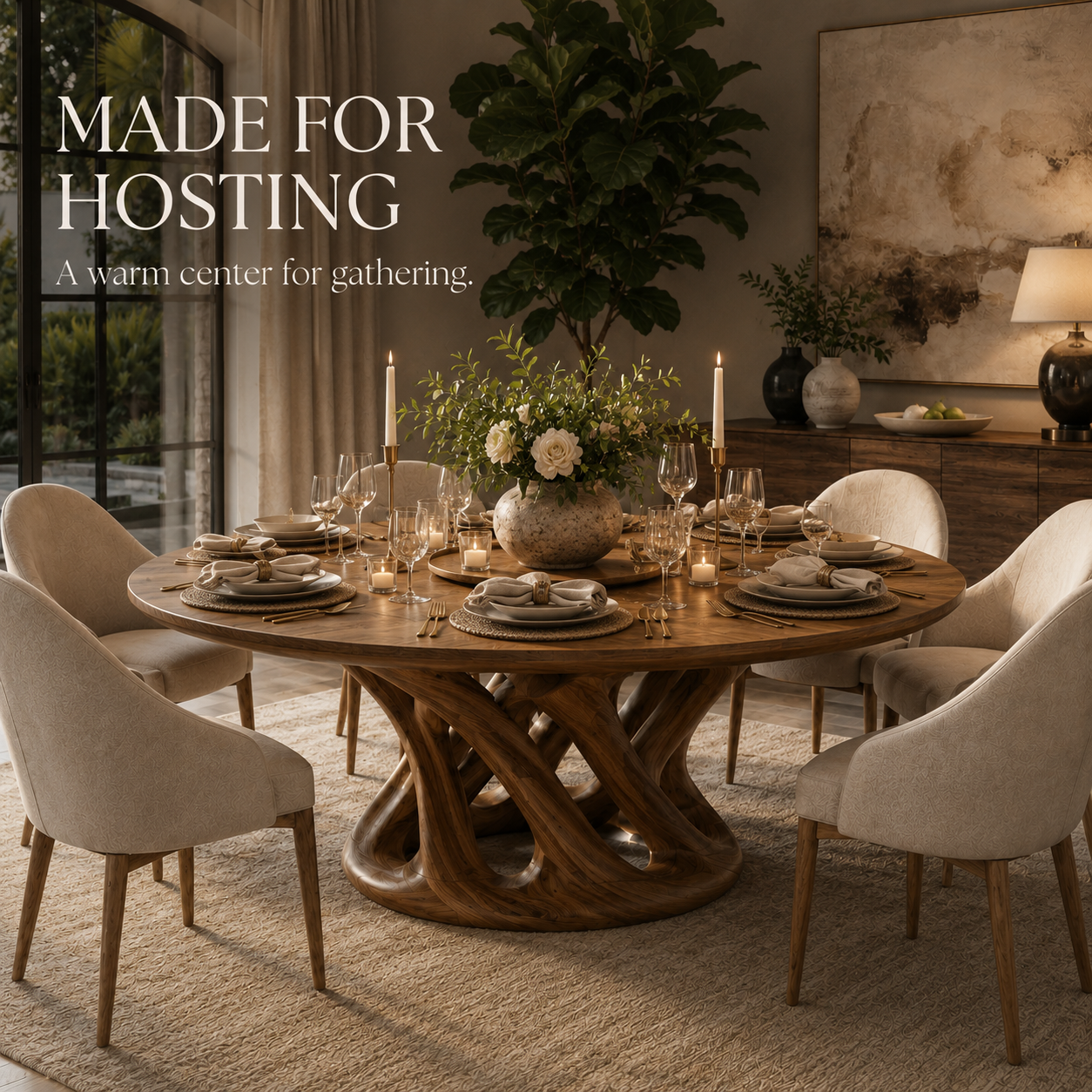Atlas Organic Dining Table - Design 022 - product image 07
