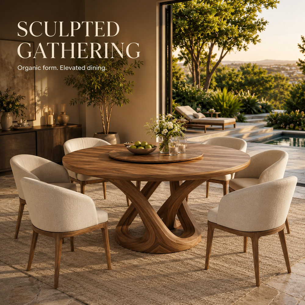 Juniper Solid Wood Dining Table - Design 023 - product image 02
