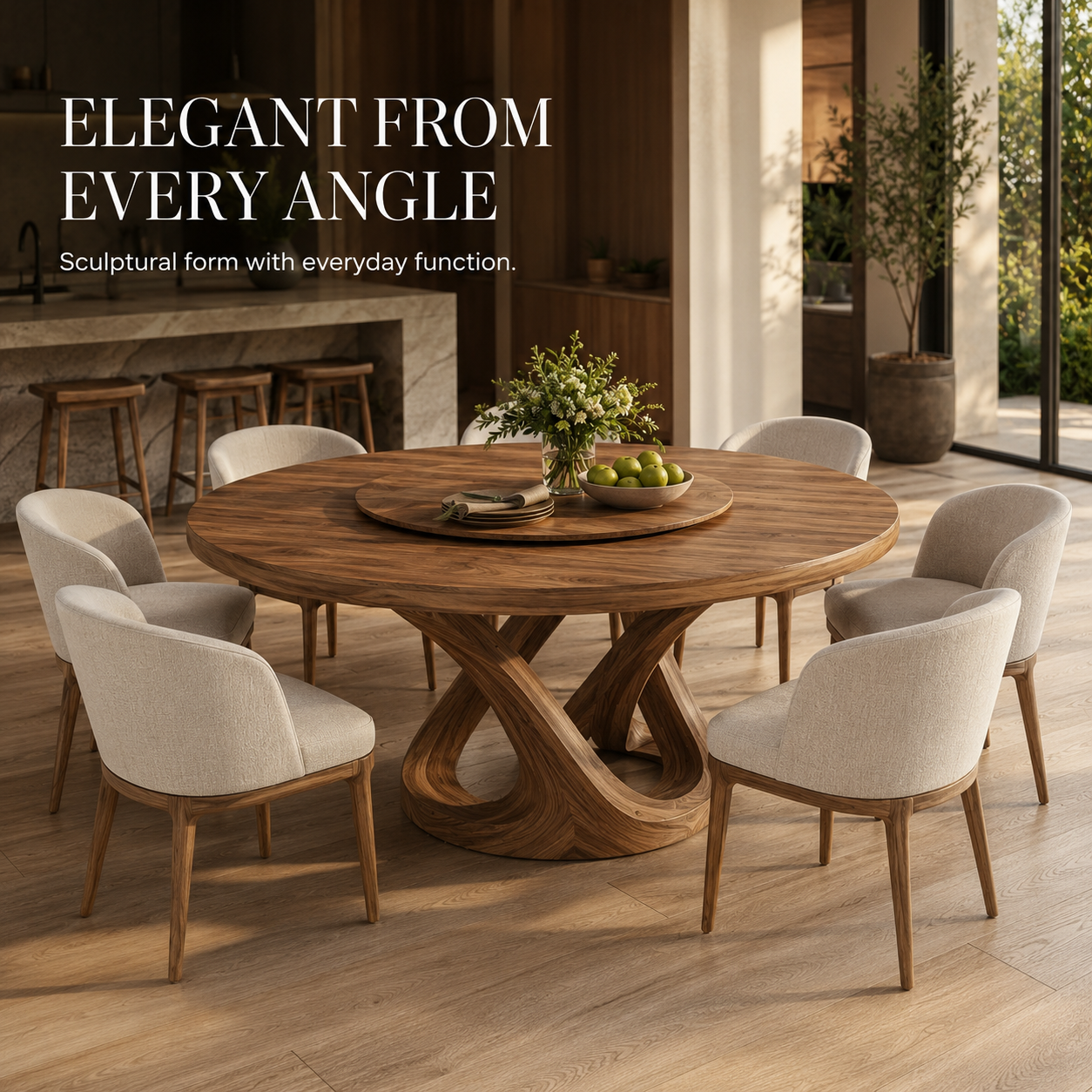 Juniper Solid Wood Dining Table - Design 023 - product image 03