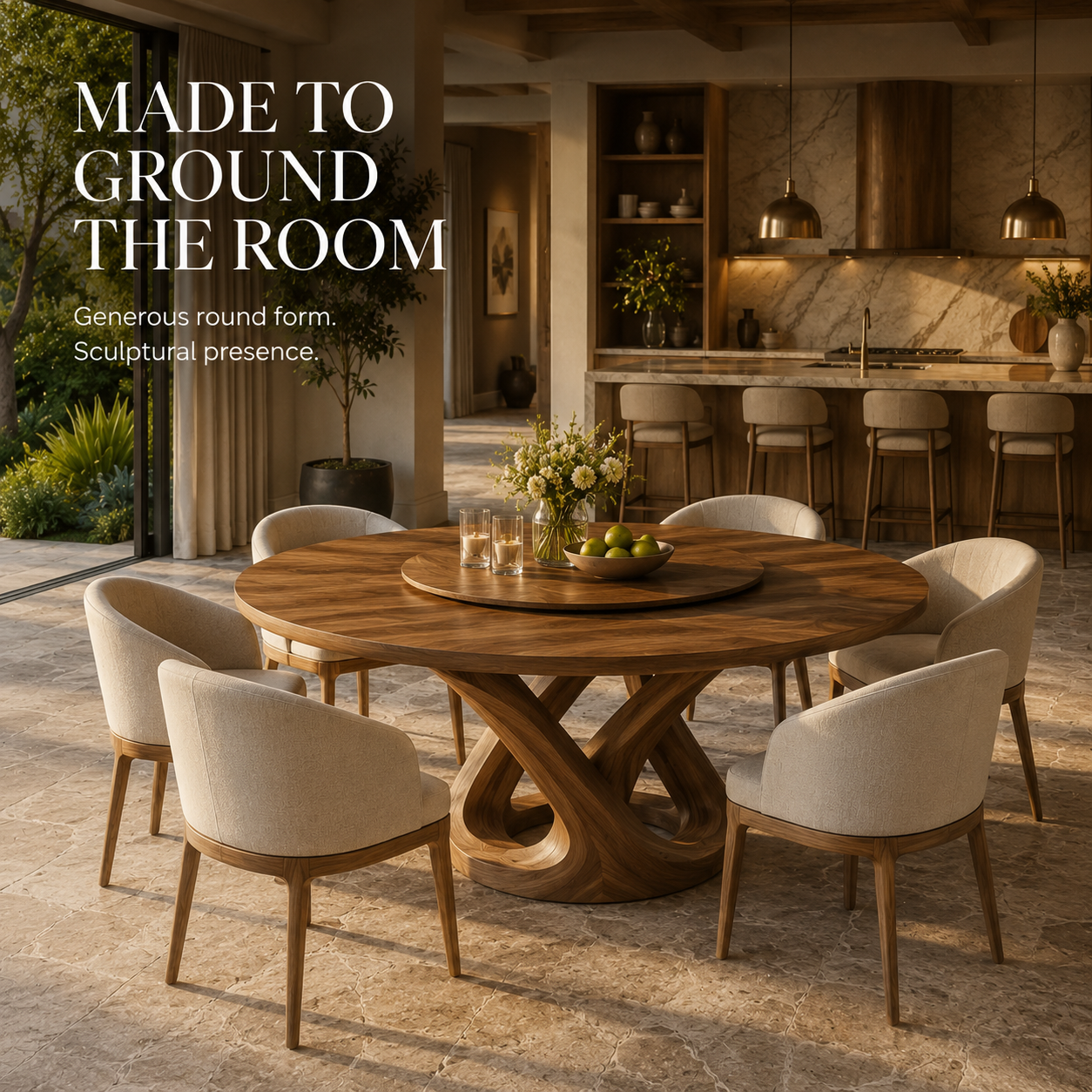 Juniper Solid Wood Dining Table - Design 023 - product image 04