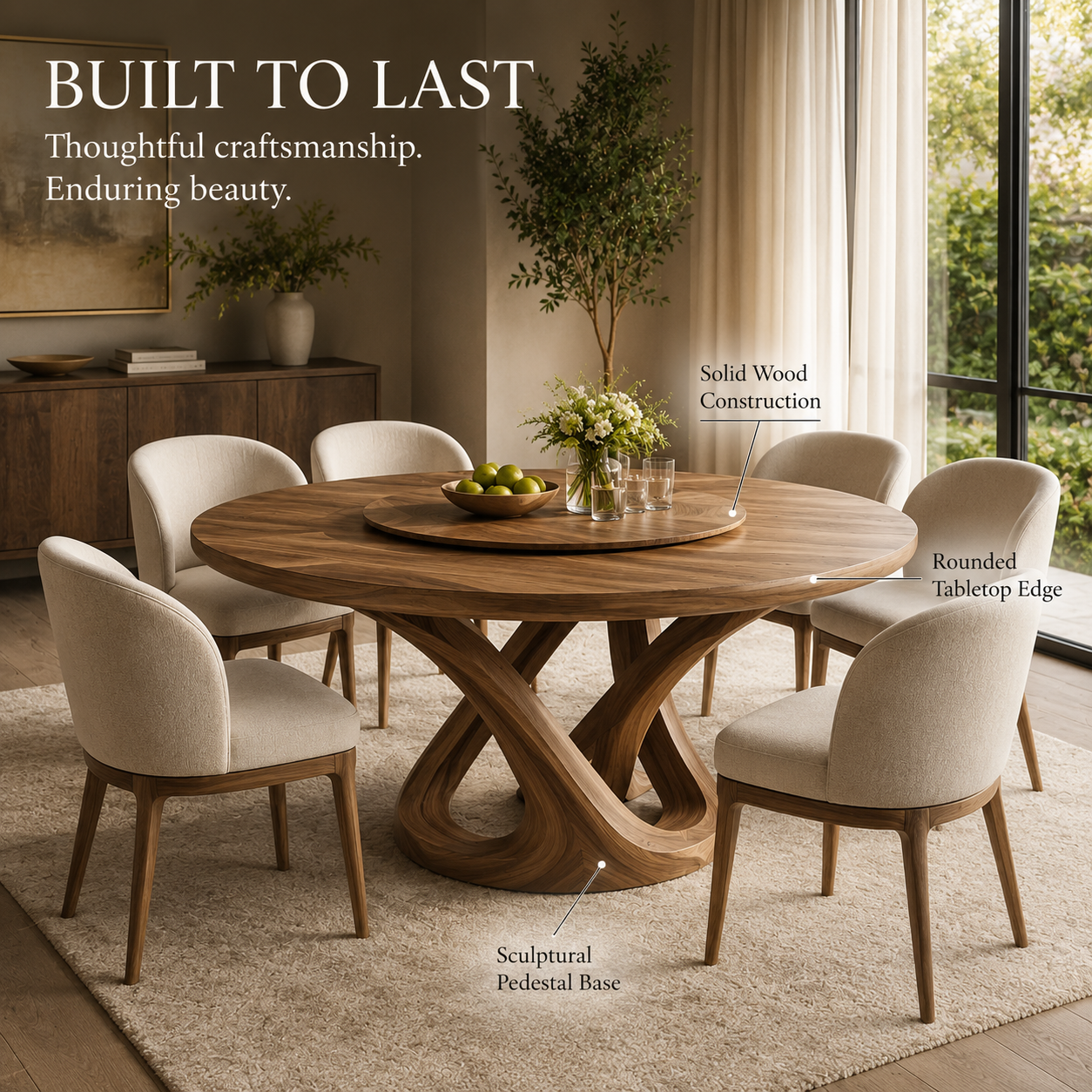 Juniper Solid Wood Dining Table - Design 023 - product image 09