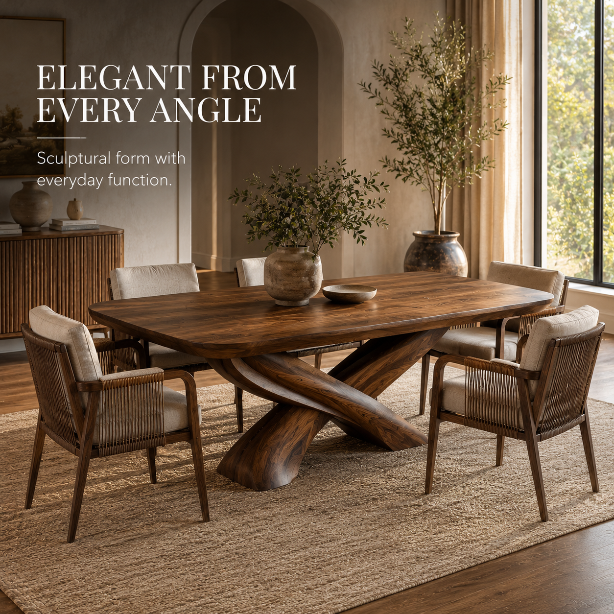 Canyon Rounded Dining Table - Design 025 - product image 03