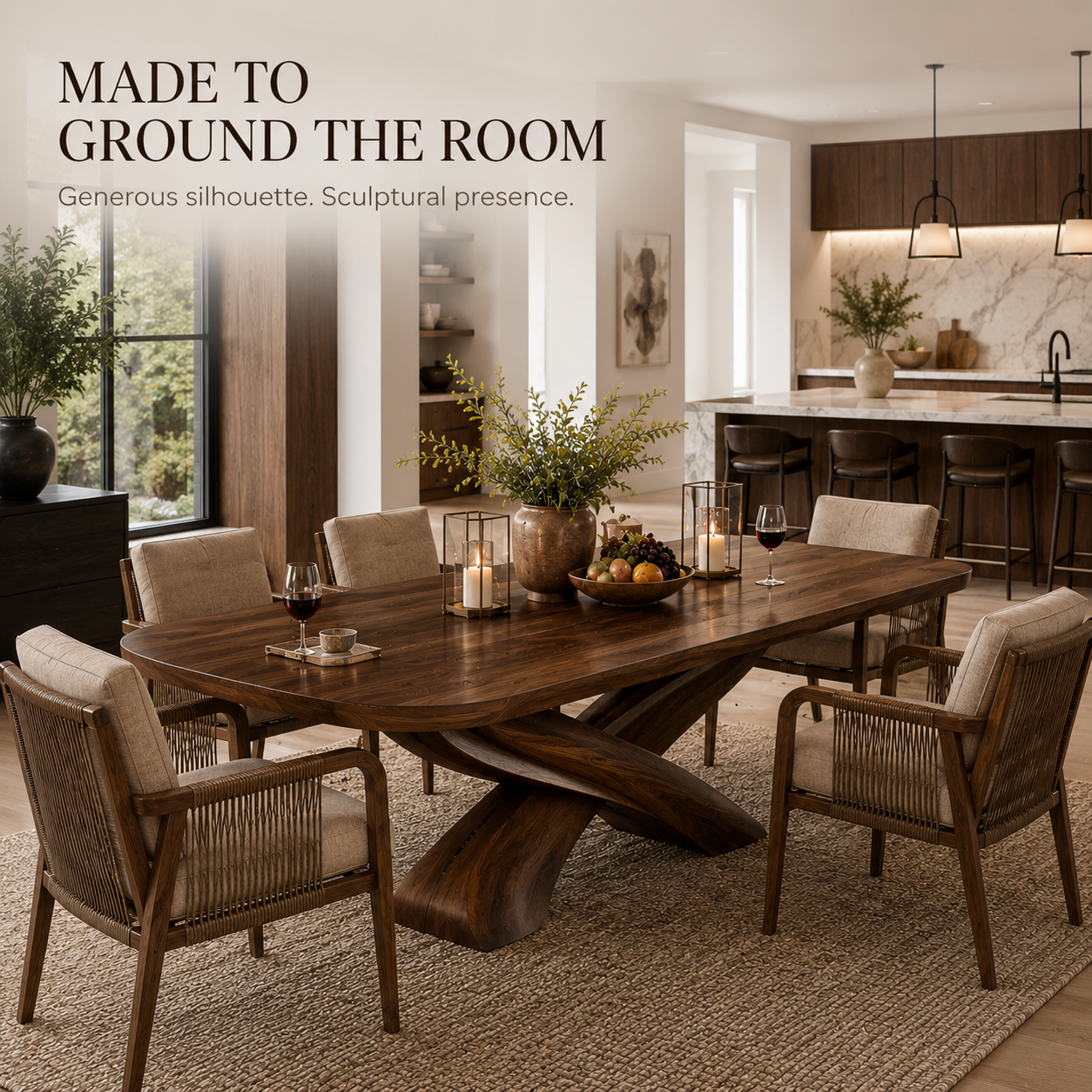 Canyon Rounded Dining Table - Design 025 - product image 04