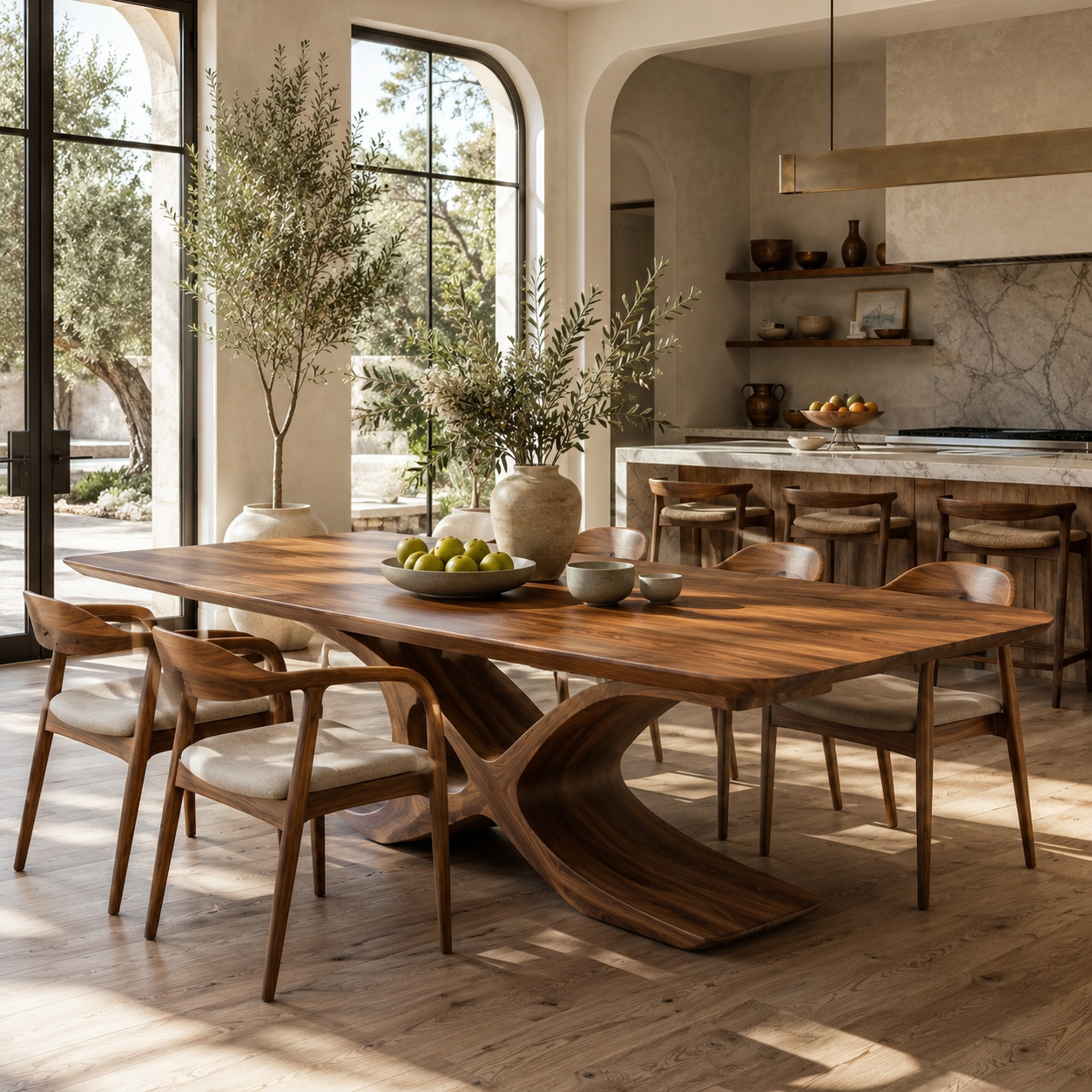 Mesa Warm Wood Dining Table - Design 027 - main view