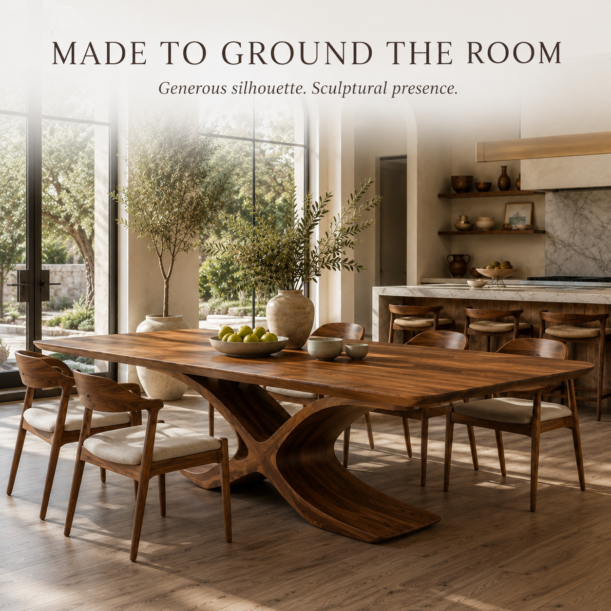 Mesa Warm Wood Dining Table - Design 027 - product image 04